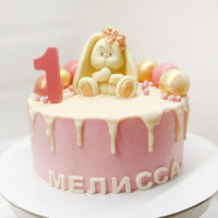 Торт на годовасие без мастики