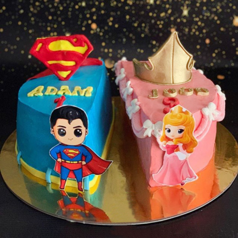 Торт на день рождения двойни