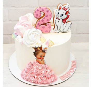 Торт принцессе на 2 года