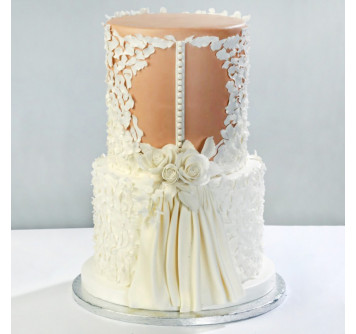Свадебный торт с платьем