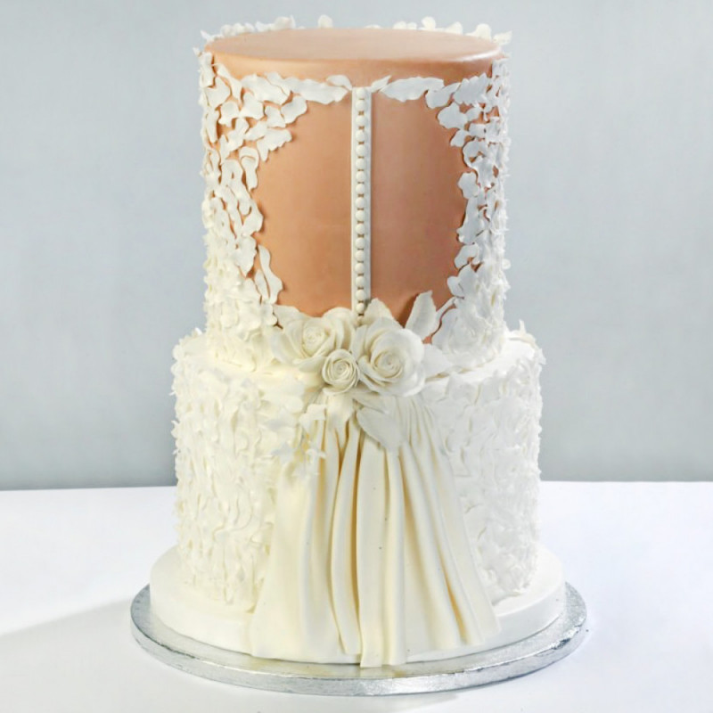 Свадебный торт с платьем