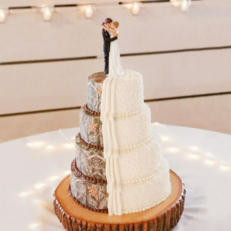 Свадебный торт в стиле кантри