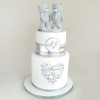 Свадебный торт с мишками Тедди