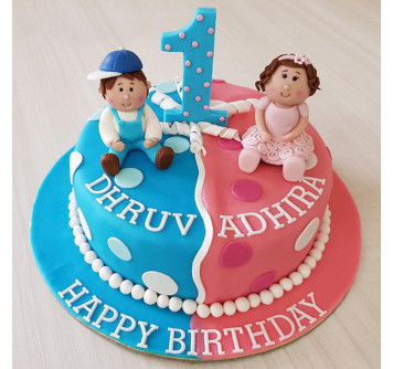 Торт на день рождения близнецам