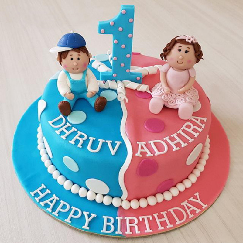 Торт на день рождения близнецам