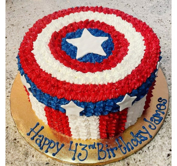 Торт щит Капитана Америки