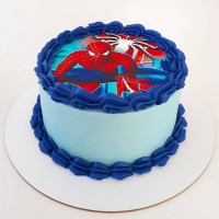 Детский торт с человеком пауком