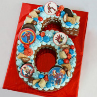 Торт цифра 6 железный человек