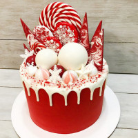 Новогодний торт с белым шоколадом