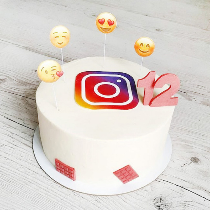 Торт Instagram на 12 лет