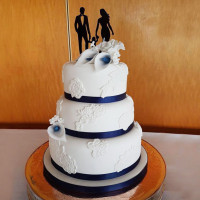 Торт с силуэтом семьи