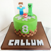 Торт Майнкрафт на 8 лет