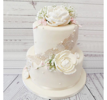 Свадебный торт в ретро стиле