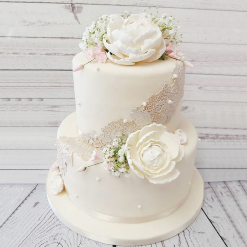 Свадебный торт в ретро стиле