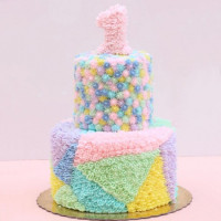 Двухъярусный торт на 1 год