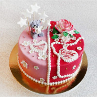 Торт для девушек двойняшек