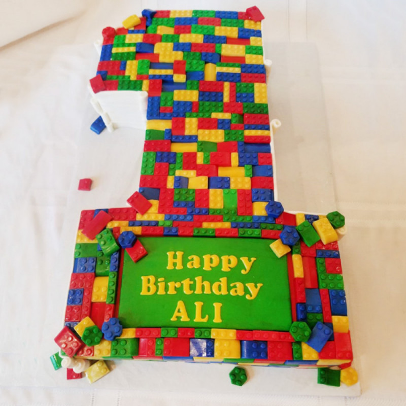 Торт цифра Лего