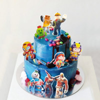 Двухъярусный космический торт Браво Старс