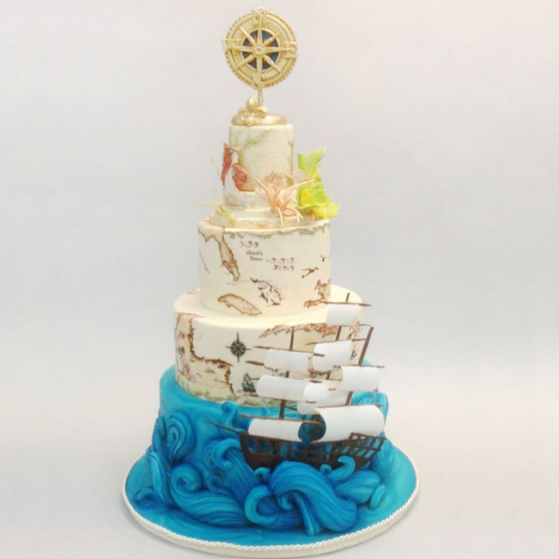 Пиратский торт на свадьбу