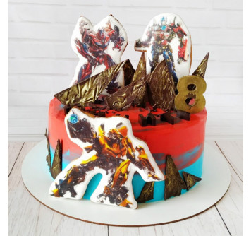 Торт на день рождения Трансформеры