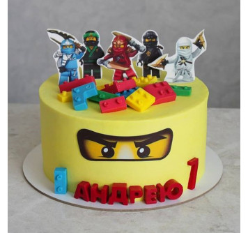 Торт с командой Лего Ниндзяго