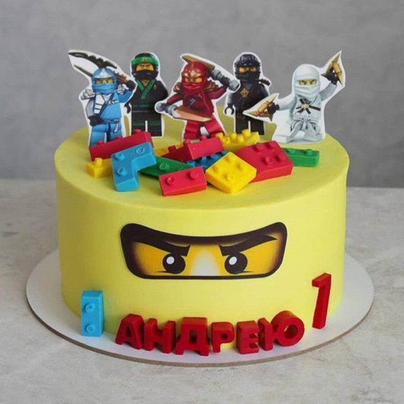 Торт с командой Лего Ниндзяго