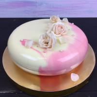 Муссовый торт с цветами