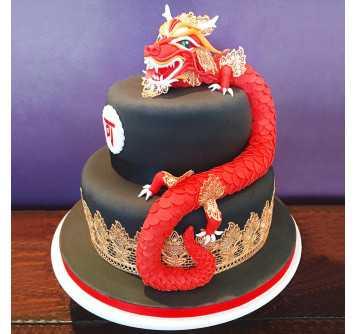 Свадебный торт с китайским драконом
