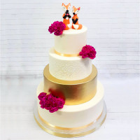 Торт с лисичками на свадьбу