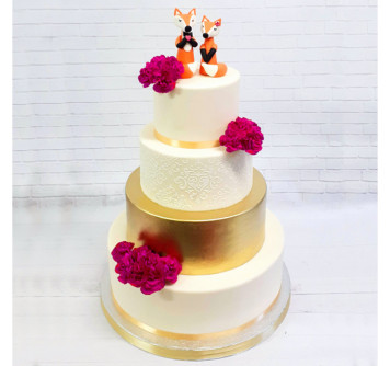 Торт с лисичками на свадьбу