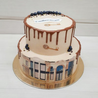 Двухъярусный торт на новоселье