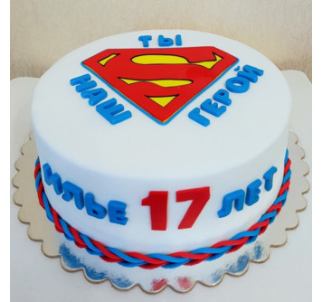Торт Супермен на день рождения