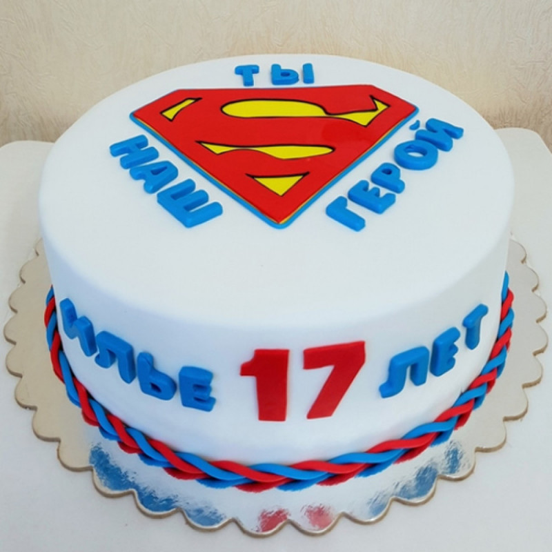 Торт Супермен на день рождения