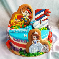 Торт двойняшкам с пряниками