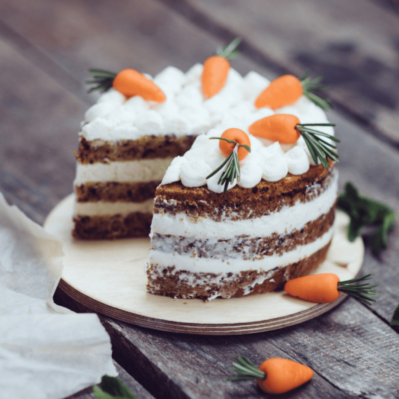 Постный морковный торт