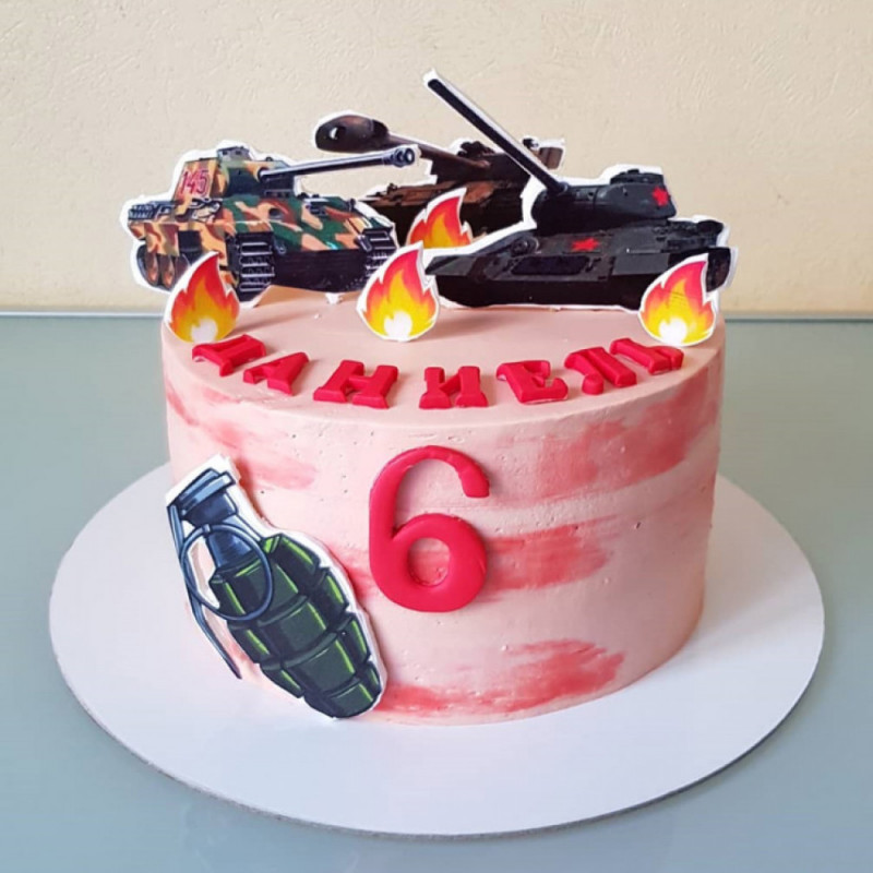 Торт танк для мальчика 6 лет