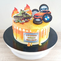 Торт мужу с танками