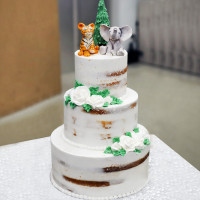 Свадебный торт со слоном и тигрицей