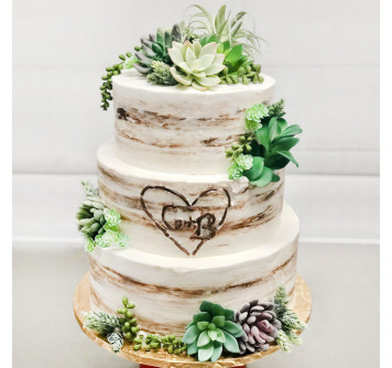 Свадебный торт в эко-стиле