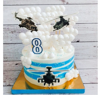 Торт с военными вертолетами мальчику