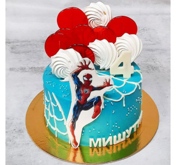 Торт 4 года Человек паук