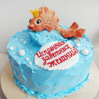 Торт золотая рыбка из крема