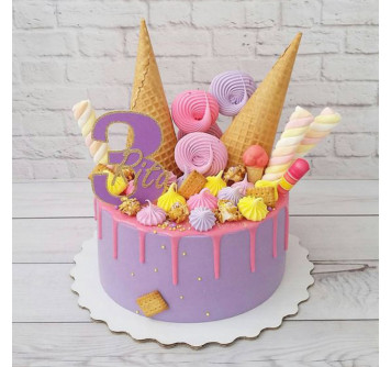 Торт мороженое на день рождения девочки