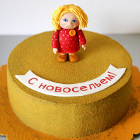 Торт на новоселье с Домовенком Кузей