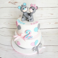 Торт 2 года двойняшкам