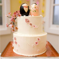 Свадебный торт с самураем и гейшей