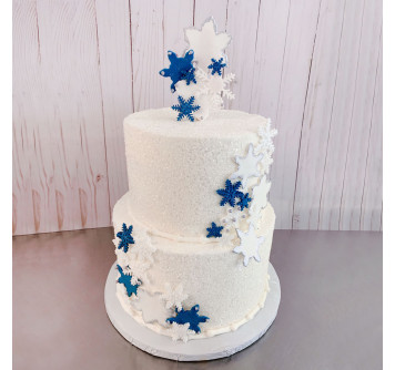 Торт для зимней свадьбы