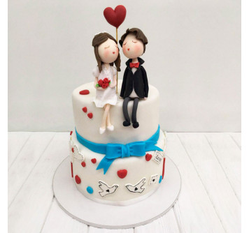 Свадебный торт в романтическом стиле