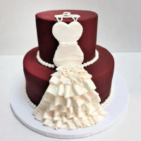 Экстравагантный торт платье на свадьбу