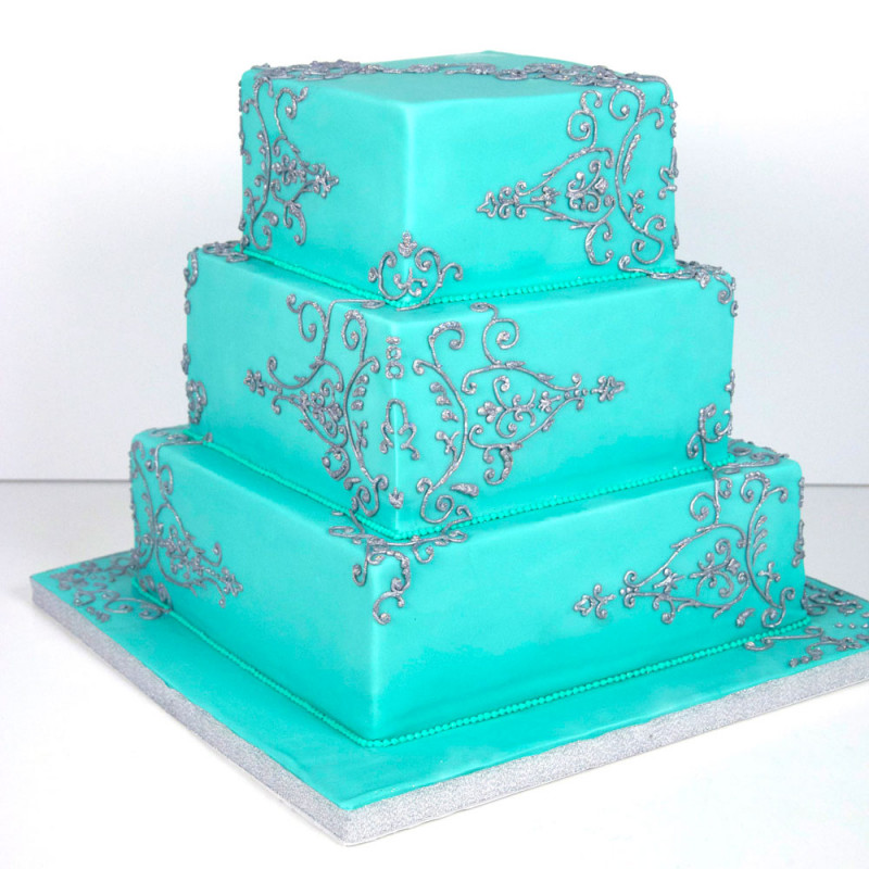 Свадебный торт Аквамарин